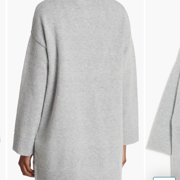 Gray Open-Front Coat - Picture 3 of 4